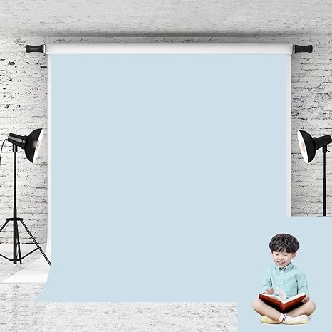 Amazon Com Kate 5x7ft Light Blue Photo Backdrop Pure Solid Color