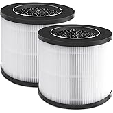 Air Filter Replacement Compatible with MiLin MLAP003 Air Cleaner Purifier, 3-in-1 high-efficiency filtration 2-Pack