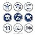 LPVIGJHK Class of 2018 Graduation Party Favor Stickers, Set of 324 (Blue)