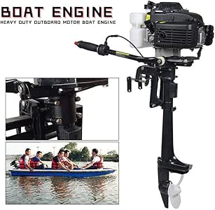 Amazon.com : TBVECHI Boat Engine 52CC Heavy Duty Outboard ...
