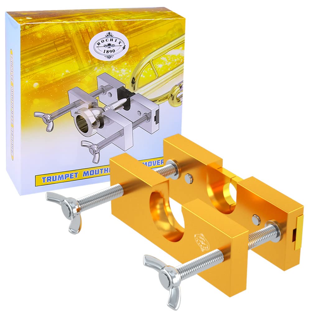 Adjustable Trumpet Mouthpiece Remover Puller for Brass Instruments - Accessories for Trumpets, Trombones, Horns, and Euphoniums（Gold）