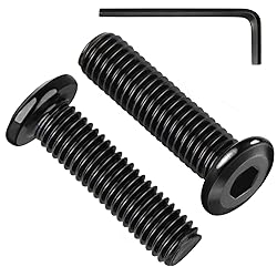 Krysay M8 x 35mm 20Pcs Flat Head Hex Socket Cap