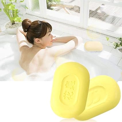 NANIH Home Schwefelseife Ekzem Stop Juckreiz Akne Preiswert Heilmittel Anti Pilz Dermatitis (Gelb) (Color : Yellow)
