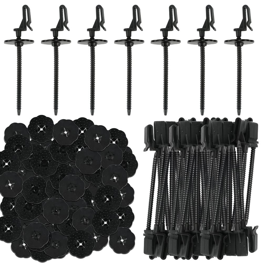 100 Pcs Solar Panel Guard Clips 35 mm Nylon Wire Fence Fasteners Animal Guard Roll Clips for Solar Panel Bird Wire Pigeon Fence, Stop Pigeon Bird Access
