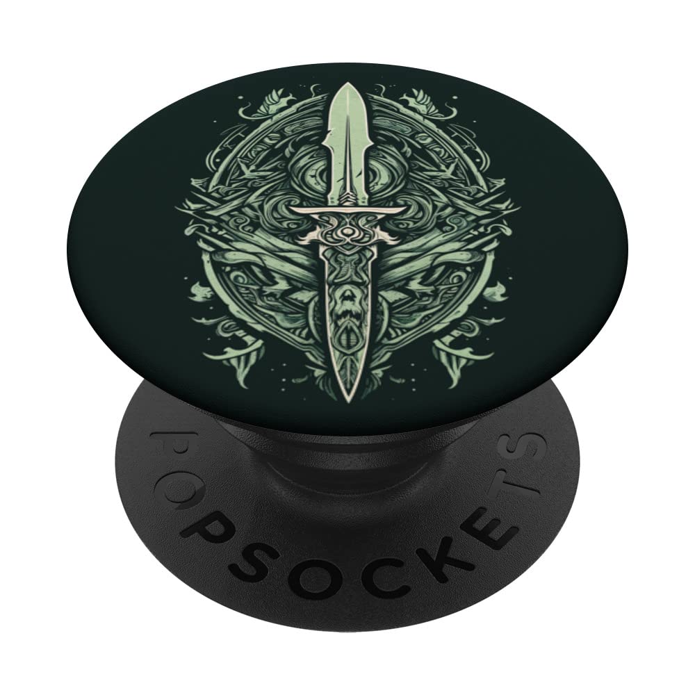 Athame Green Jade For Lovers Of Wicca And Witchcraft PopSockets Swappable PopGrip