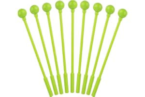AUEAR, 10 Pack Plastic Bell Mallets Solid Drum Percussion Sticks Hammer for Chime Xylophone 7.87 Inch Long Green