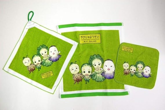 Amazon タオル やさいのようせい N Y Salad 日本製 今治 キャラクター Nhk アニメ ３点セット ハンドタオル ホーム キッチン オンライン通販