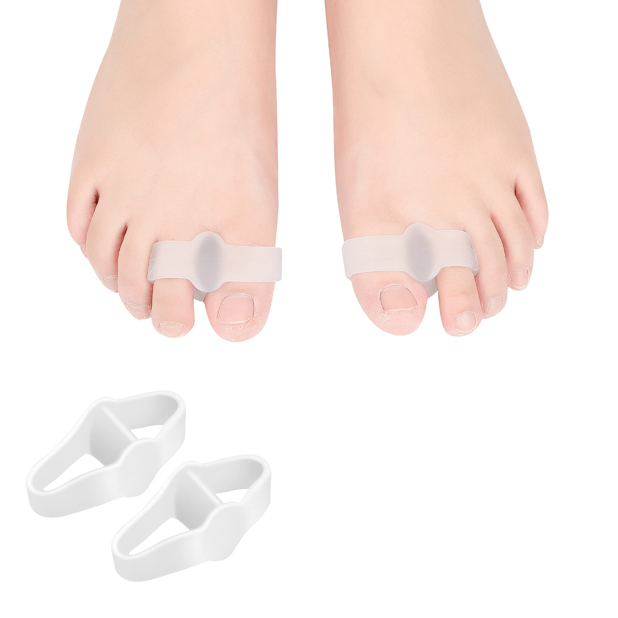 DYKOOK Toe Separators Toes Splints with 2 Loops 6 Pack of Soft Gel Bunion Corrector & Big Toe Spacer for Bunion,Calluses,Blister Pain and Straighten OverlappingToe, Hammer Toe