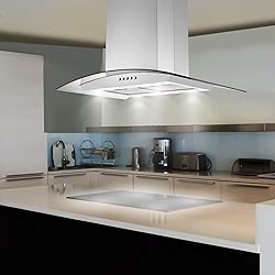 JOEAONZ 30 inch Island Range Hood Stainless Steel