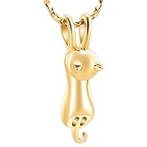 Imrsanl Pet Cremation Jewelry for Ashes Memorial Ash Jewelry Keepsake Cat Urn Pendants for Animal Ashes Necklace