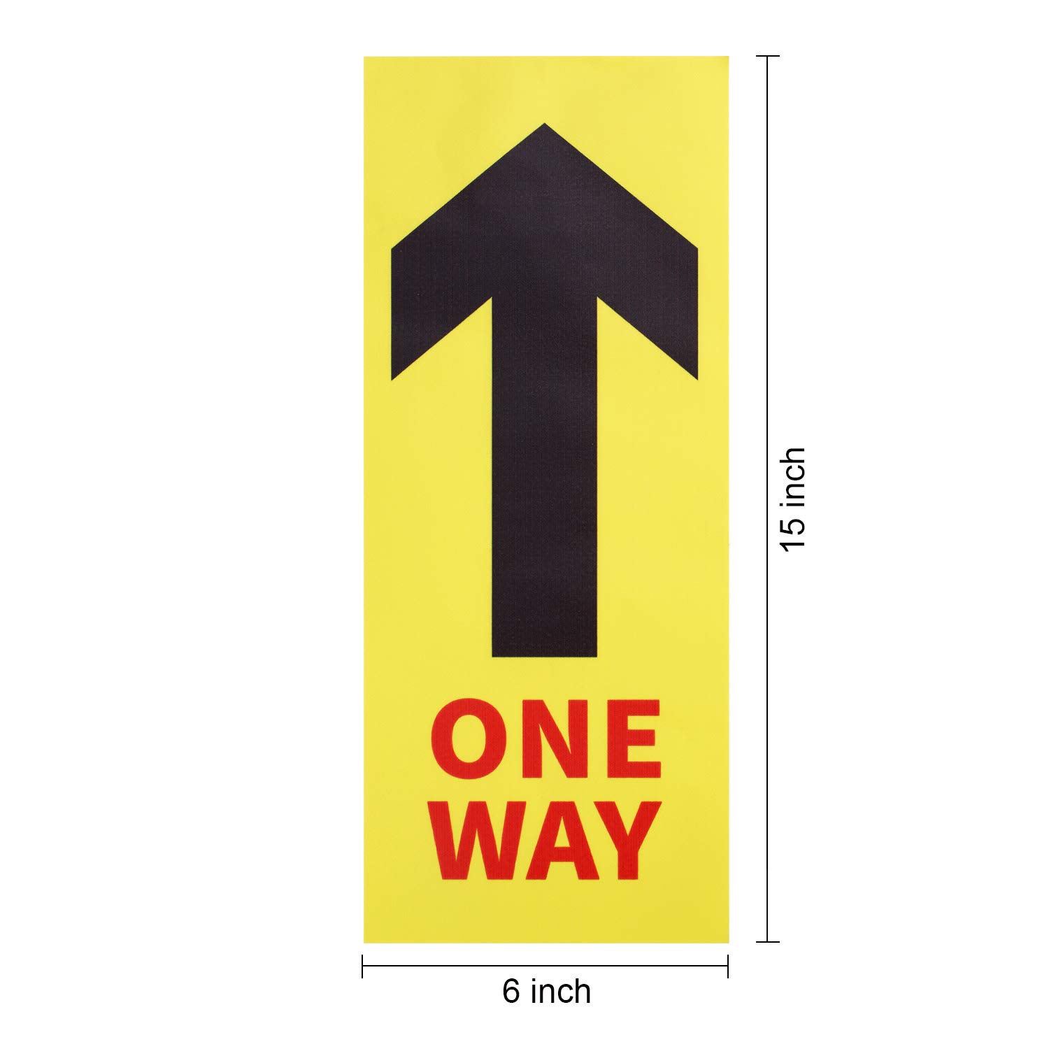 12pcs Directional Arrow Floor Sign- 15" × 6" Removable Adhesive One Way Floor Stickers Waterproof Social Distancing Floor Decals Anti-Slip Arrow Markers for Floor Crowd Direction Guidance: Industrial & Scientific
