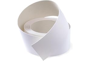 FAKILO PVC Edge Banding 2 inch x 10ft Veneer Edge Banding White with Hot Melt Adhesive Pre - glued Iron on Edging Tape Trim for Cabinet Plywood Repairs and Furniture Restoration