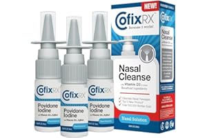 CofixRx Nasal Cleanse Solution Spray, Povidone Iodine with Vitamin D3 & Xylitol, Cleans Nasopharynx, For Cold Allergy Sinus Relief, Laboratory Tested Patented Formula, Fast Acting & Long Lasting, 3 pk