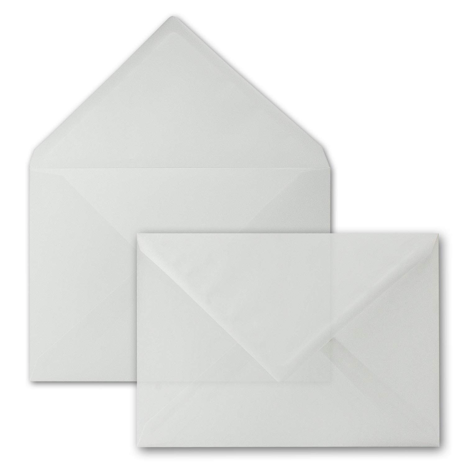 NEUSER PAPER 50x envelopes DIN C5-162 x 229 mm transparent-white wet glue premium quality 92 g/m² 16.2 x 22.9 cm transparent envelopes GUSTAV NEUSER