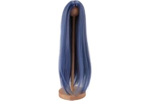 Doll Hair Long, Artificial DIY Styling Ball Jointed Doll Long Straight Wig BJD Wigs for Women Human Hair (Blue)