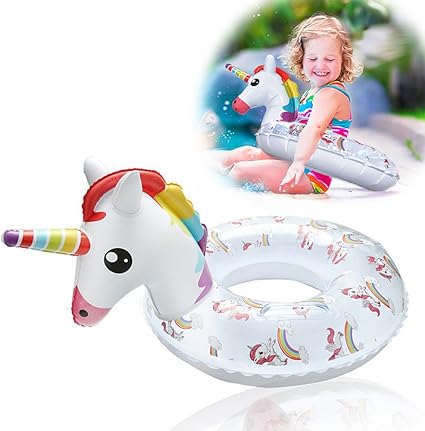 flotador inflable de unicornio para piscina para ninos con mango seguro para ninos y ninas