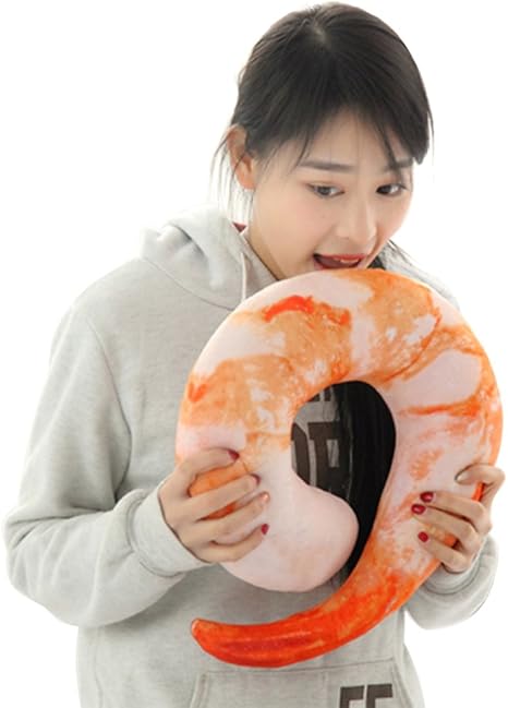 Amazon Urakutoys 甘海老 クッション リアルクッションシリーズ おもしろ雑貨 ネックピロー エビ クッション 携帯枕 オンライン通販