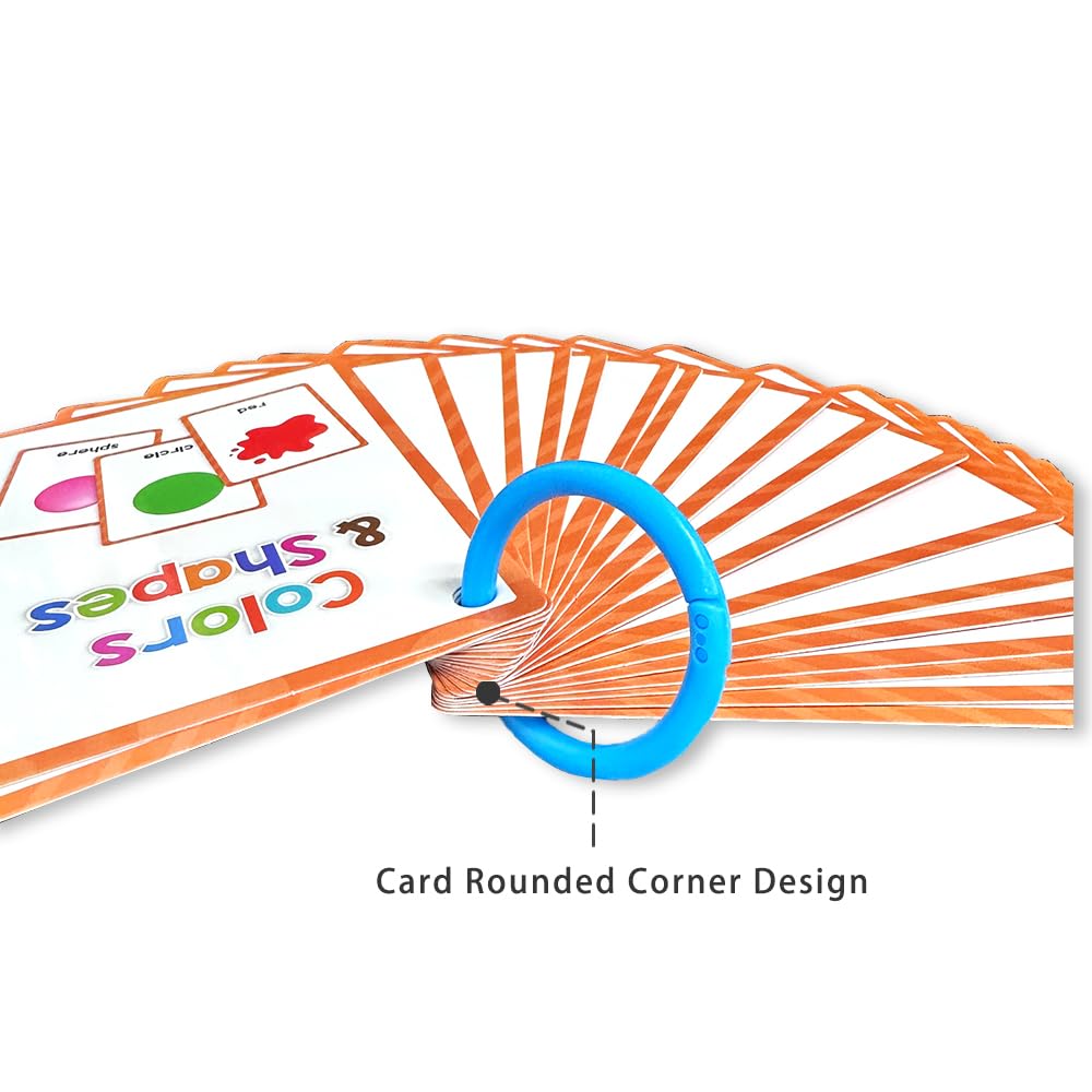 Lachilly Colors and Shapes Learning Flashcards, High Frequency Words, Beginning Reading, Kindergarten, ESL Teaching Materials, Autism Learning Materials, Vocabulary Building, 20 Cards, 38 Words