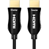 iBirdie 4K Fiber Optic HDMI Cable 150 Feet, 46 Metre, Work on Full 4K 60Hz HDR, HDCP 2.2, 1440p 144Hz, 18Gbps, Directional Active Cord Compatible for Apple-TV Ps4 Xbox