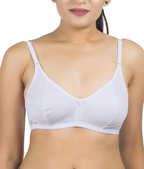 Juliet Hosiery Round Low Neck Bra, Soft Cup Bra, Soft Belt for No Marks.