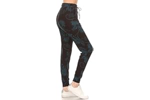 Leggings Depot Women's Popular Print High Waist Premium Jogger Track Pants(S-3X) BAT1
