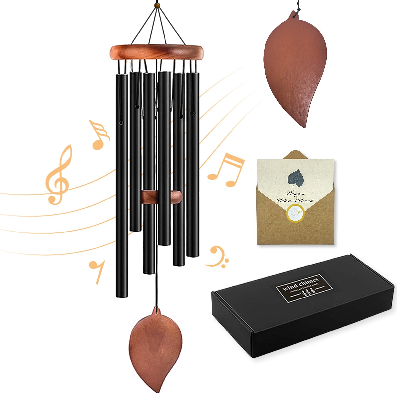 YITGOG Wind Chimes, 32 Inch Aluminum Tubes Wind Chimes for Outside Garden Yard Home Outdoor Indoor Memorial Wind chimes Hanging Chimes