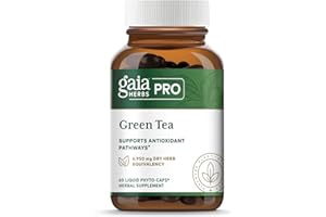 GAIA HERBS Gaia PRO Green Tea - Green Tea Herbal Supplement - with Organic Green Tea Leaf and Extract - 60 Vegan Liquid Phyto-Capsules (30 Servings)