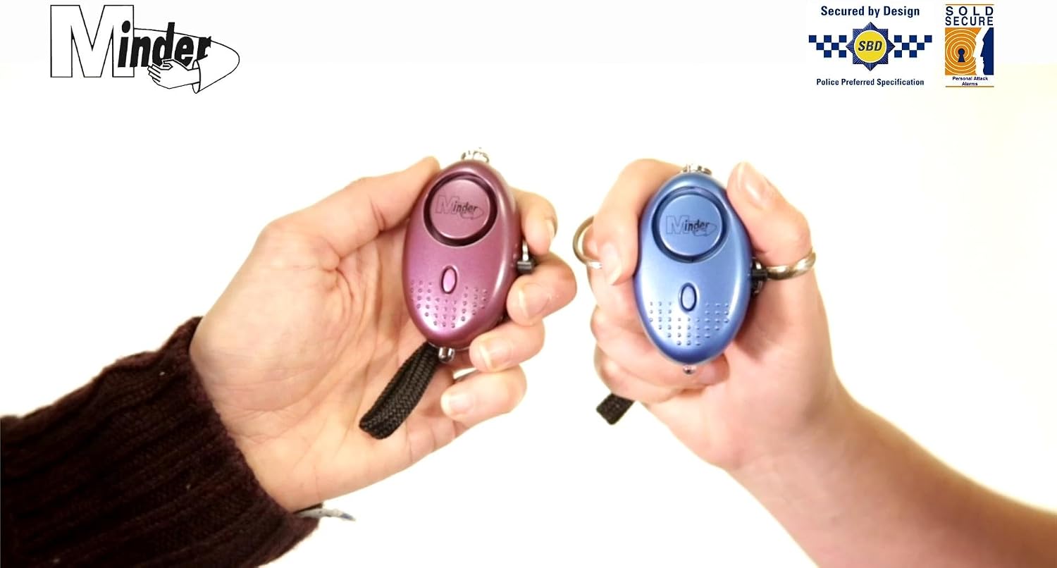 Minder® 140db Police Approved Mini Minder Loud Personal Staff Panic Rape Attack Safety Security Alarm Keyring w/Torch - Image 5