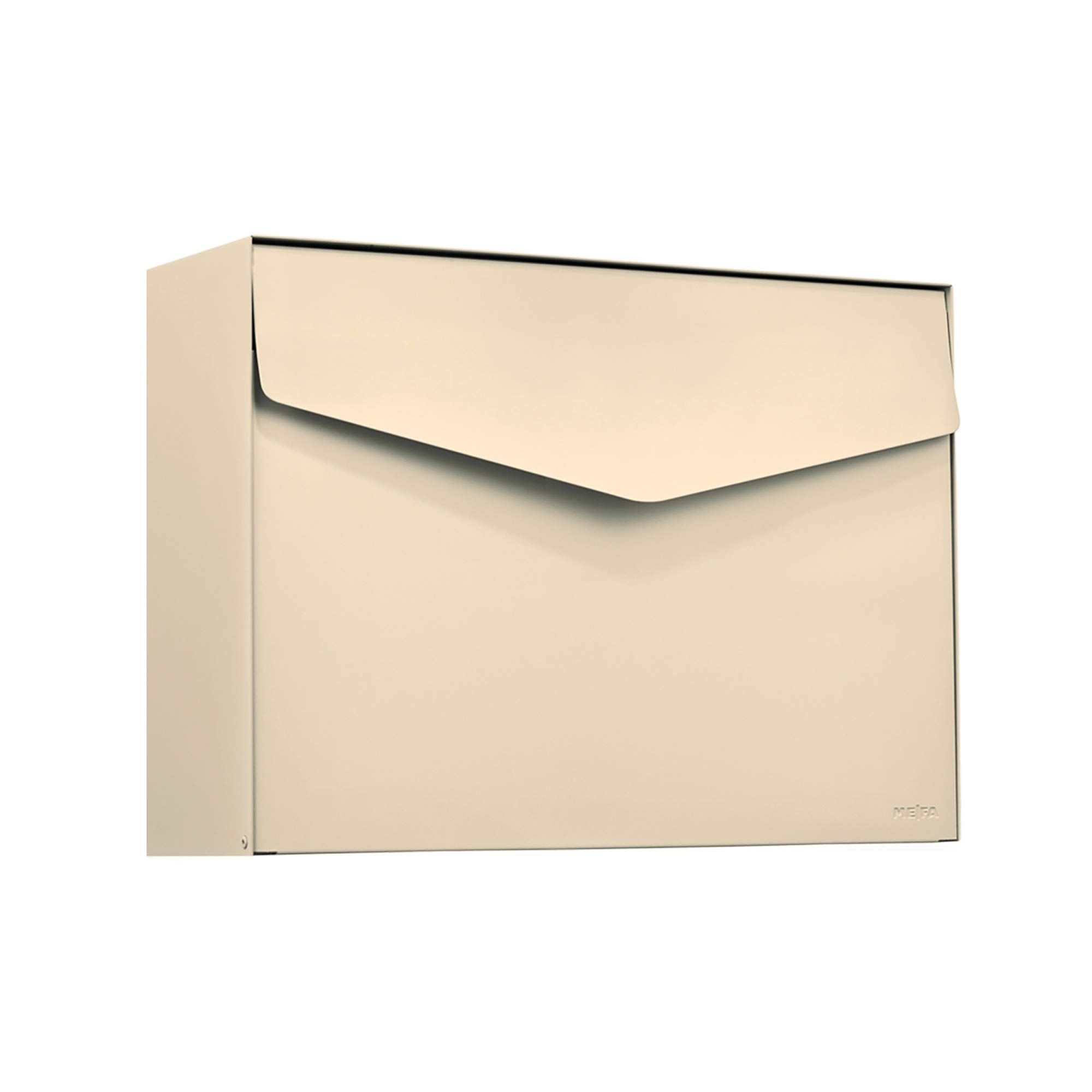 ME-FA MEFA Letter 112 Letter Box (Ivory, Postbox with Security Lock, Design Letter Box, Size 312 x 430 x 128 mm) 112220M