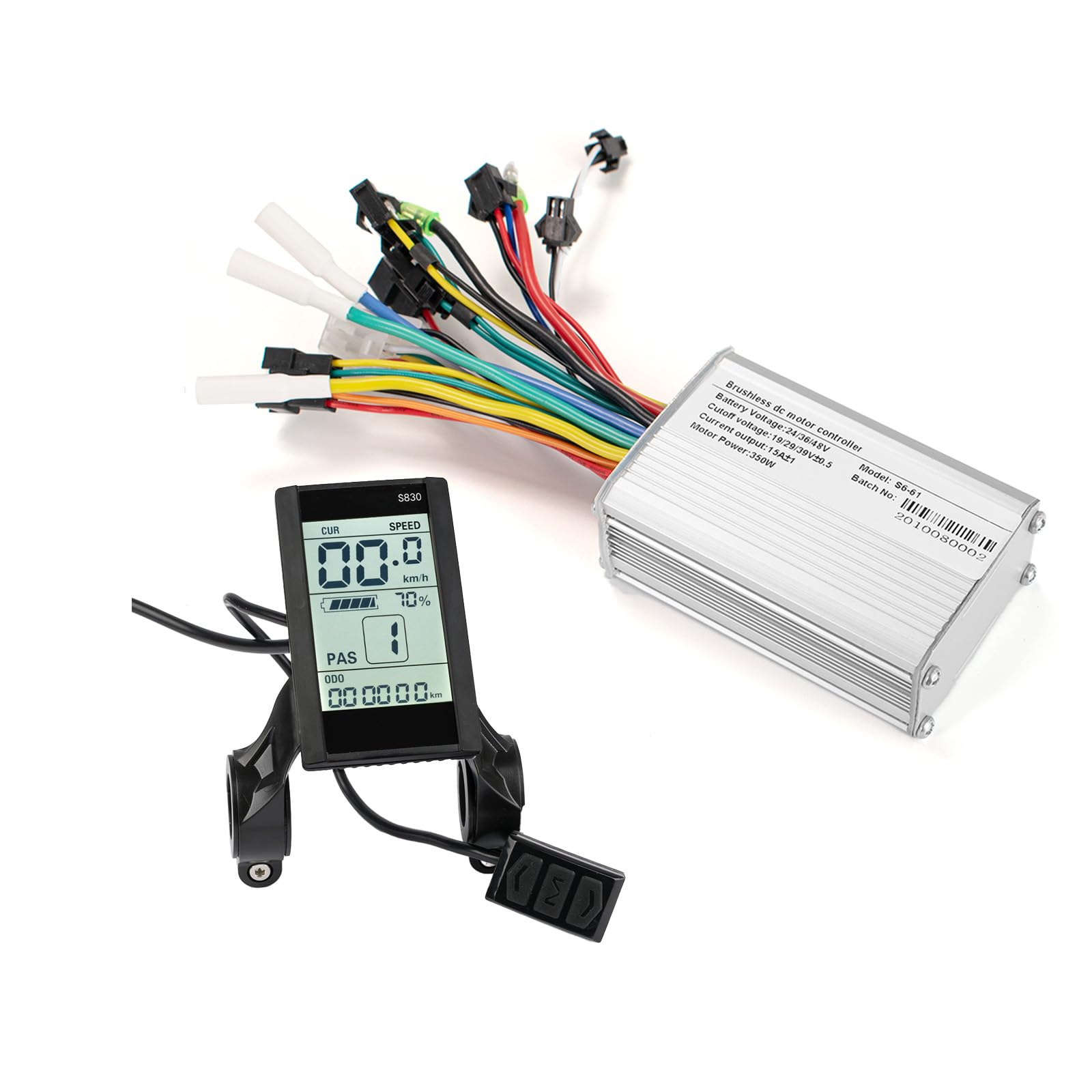 Photo 1 of ***MISSING PARTS***
CSBST Electric Bike Controller Kit 24V 36V 48V 350W Brushless Motor Controller 17Amp Ebike Controller with S830 Ebike LCD Display Control Panel Scooter Controller Brushless Controller Kit for Bicycle