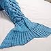 TONGQING Mermaid Tail Blanket, Crochet Knitted Sleeping Bag Sofa Bedding Cozy Blankets for Girls Adults Kids All Season