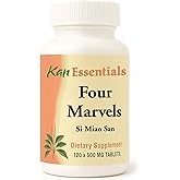 Kan Herbs Company Four Marvels – Traditional Chinese Herbal Blend for Dogs and Cats to Support Digestive Clarity, Fluid Balance, and Overall Wellness, Herbal Supplement Tablets for Pets, 120 Tablets