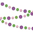 Unique Purple, Green Paper Dot Party Garland-9 Ft Pink | 1 Pc