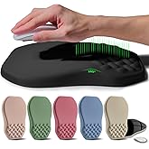 Gleamtide Ergonomic Raised Mouse Pad Wrist Support with Bilateral Slope Memory Foam Mousepad for Wrist Rest and Carpal Tunnel Pain Relief 11.8x7.9〃 Black