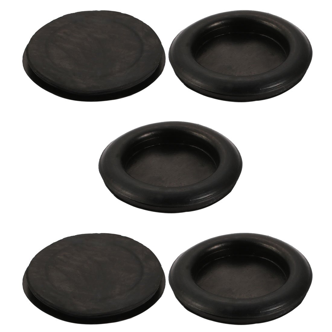 Sourcingmap 5pcs Wire Protective Grommets Black Rubber 55mm Dia Single Side Grommets