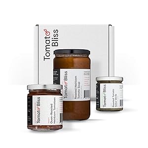 Gourmet Food Gift Box: Oven-Roasted Heirloom Tomatoes, Tomato Salsa Verde, and Roasted Tomato Soup – Gifts for Foodies, Gifts for Chefs, Gifts for Cooks - Tomato Bliss.