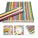 Reaeon 72 Colored Pencils Set, Coloring Drawing Pencil Art Pack with Woodeen Pre-Sharpened Soft Core for Adults Coloring Books, Sketching - No Duplicates Great School Supplies for Kids