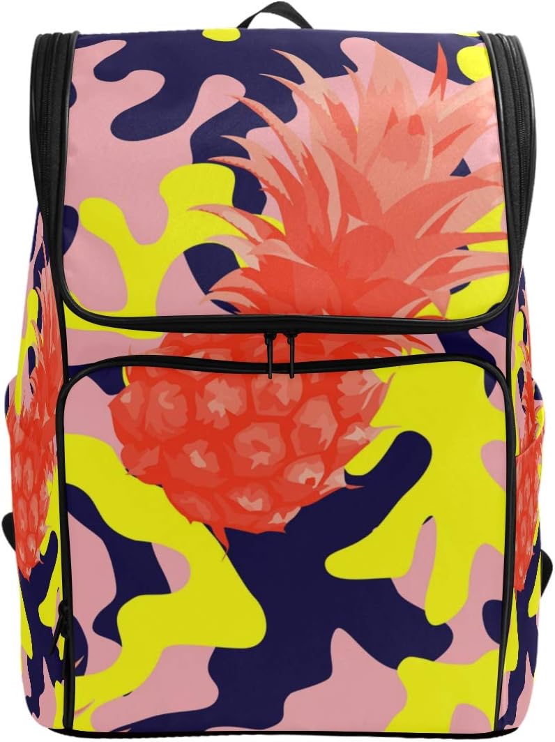 pink yellow backpack