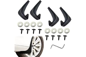 KUTYUN 4PCS Car Mud Flaps, Mud Guard, Fender Guard, Splash Guard, Front & Rear Side Mud Guard, Wheel & Tire Splash Guards, Fender Against Sewage, Mud, Dust, Snow, No Drilling Mudguards Universal for Most Car