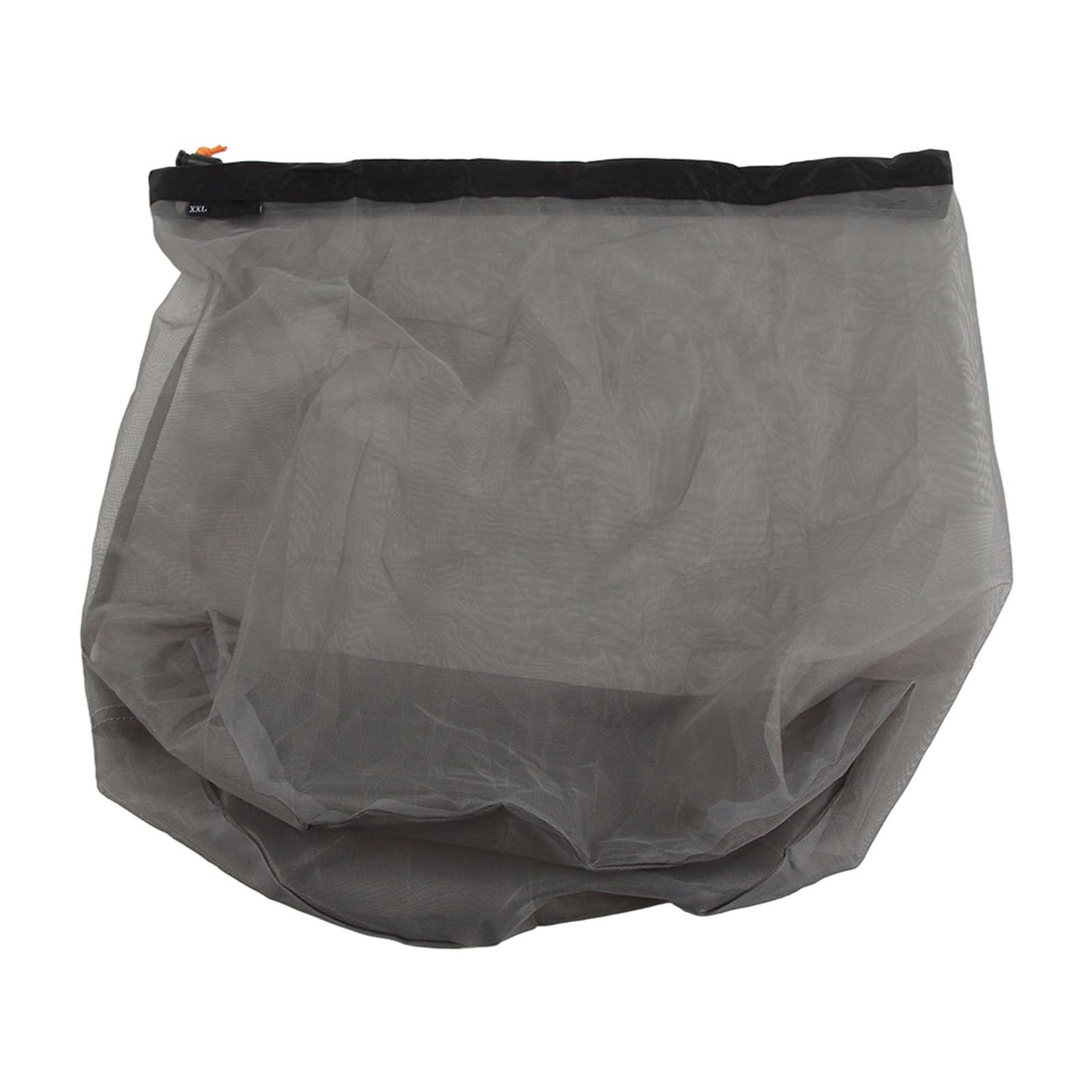 Mesh Stuff Sack, Small Drawstring Mesh Bag Portable Breathable Mesh Bag For Camping And Hiking Sandy Beach (XXL-Black) Hiking Camping