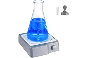 HYCC MINI Magnetic Stirrer with Magnetic Stirring bar and Magnetic Stir Bar Retriever, 2000 RPM, max. Capacity: 2000ml