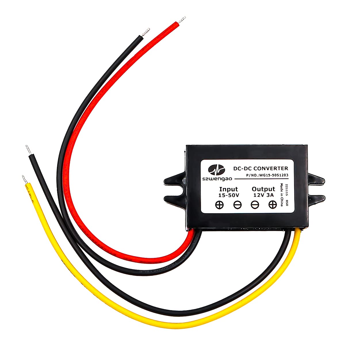 VOANZO 12V Regulator 24V to 12V DC Converter 3A Buck Converter for Vehicles Security Systems Medical Equipment Instrumentation