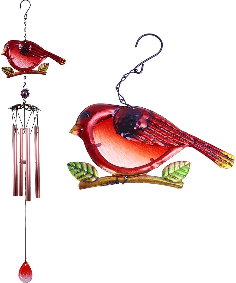 Cardinal Wind Chimes Outdoor Indoor Decor 30In Birds