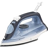 BEAUTURAL Compact Steam Iron for Clothes with Non-Stick Soleplate, Blue | Burst of Steam, Spray Mist, Self-Cleaning, Anti-Calcium, Anti-Drip, Easy Temperature Control, Light Weight, 1200 Watts
