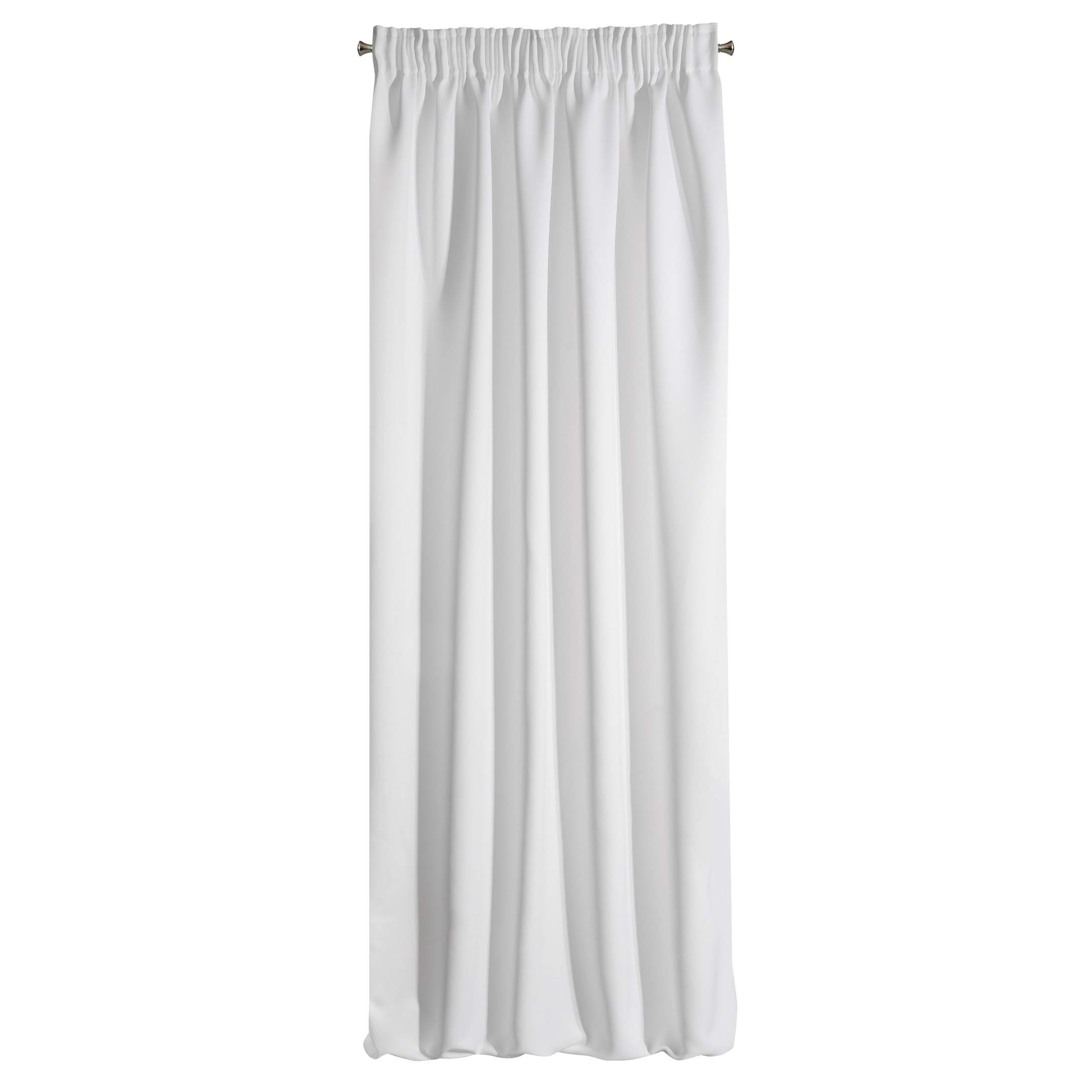 Eurofirany Design91 Smooth Blackout Blackout Ruffle Tape Soft Curtains Modern Simple Bedroom Children's Room Living Room White 135 x 270 cm