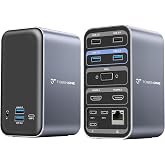 TobenONE 15-in-2 MacBook Pro Docking Station, Dual 4K Monitor, Plug &amp; Play | 2 HDMI, VGA, PD 3.0, 7 USB, Ethernet, 3.5mm Audio, MacBook Compatible, Compact, for Home Office &amp; Professional Productivity