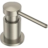 Lava Odoro Soap Dispenser for Kitchen Sink, Modern Brass Built in Countertop Pump Dispenser with 18 Oz Refillable Bottle, Kitchen Soap and Lotion Dispenser Spot-Free, Brushed Nickel, KSD-21