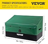 VEVOR 100 Gallon Outdoor Storage Box Waterproof PE Deck Box Galvanized Frame view 8