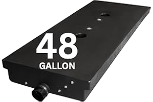 Ameri-Kart 48 Gallon RV Black Water Tank, Leak-Proof RV Water Storage Tank for Toilets in Campers, Trailers, Motorhomes, and RVs, End Discharge, 70" x 28" x 8" (HT-1103)