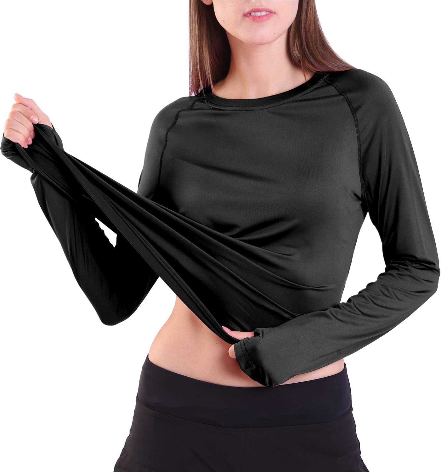 Ogeenier - Women's Long Sleeve T-Shirt Moisture Wicking Sweatshirts Slim fit Sport Tops Quick Dry Running Yoga Tops